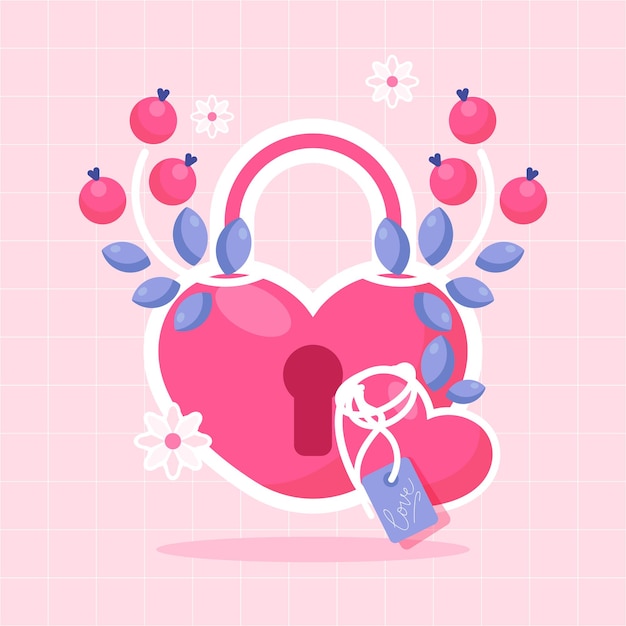 Free vector flat valentine's day background