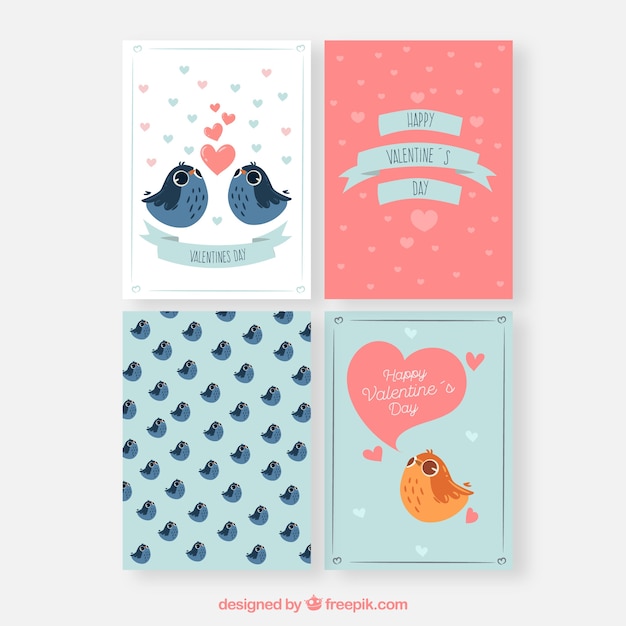 flat valentine's day card collection