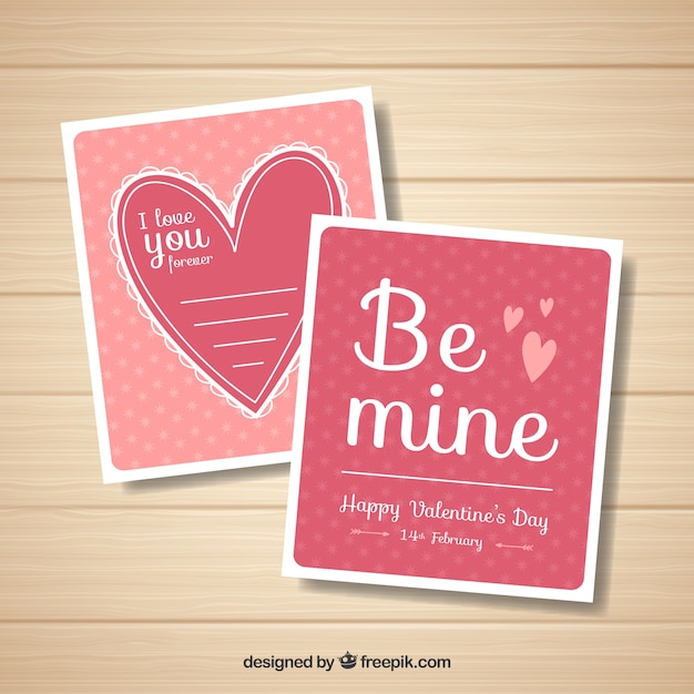 Free vector flat valentine's day card template