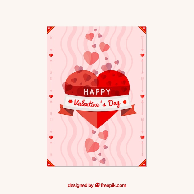 Free vector flat valentine's day flyer/poster template