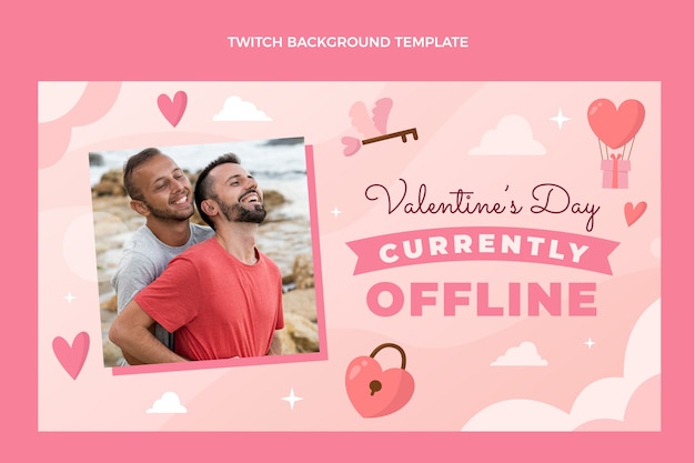 Fondo piatto di contrazione di san valentino