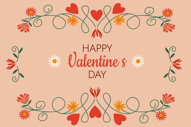 Free vector flat valentines day celebration background