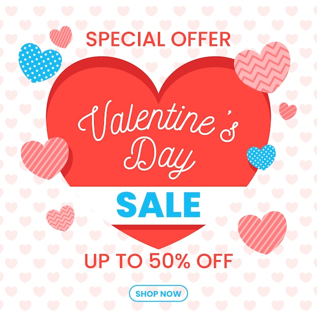 Free vector flat valentines day sale