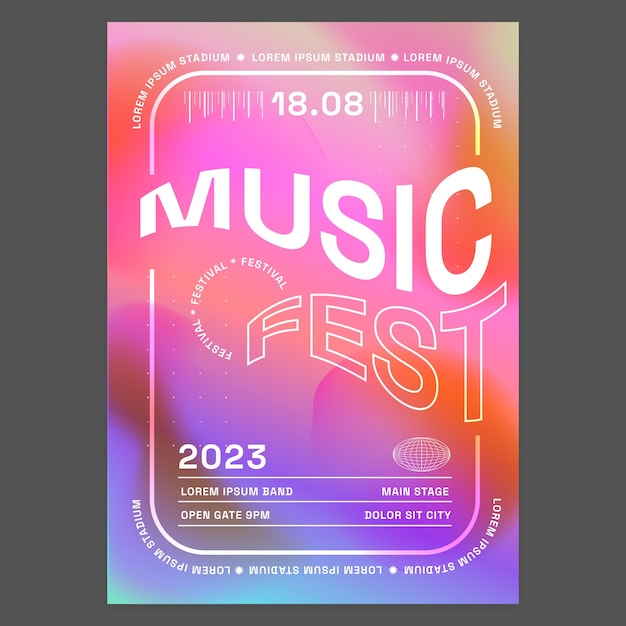 Free vector flat vertical poster template for event