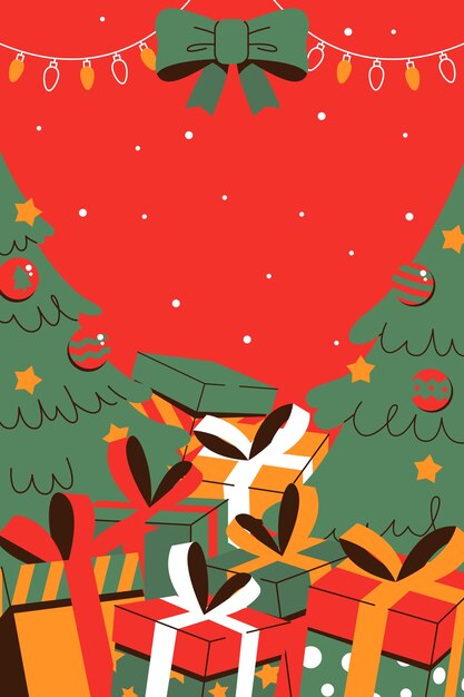 flat vertical wallpaper for christmas season