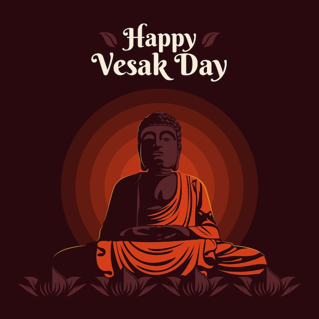 Flat vesak cultural background