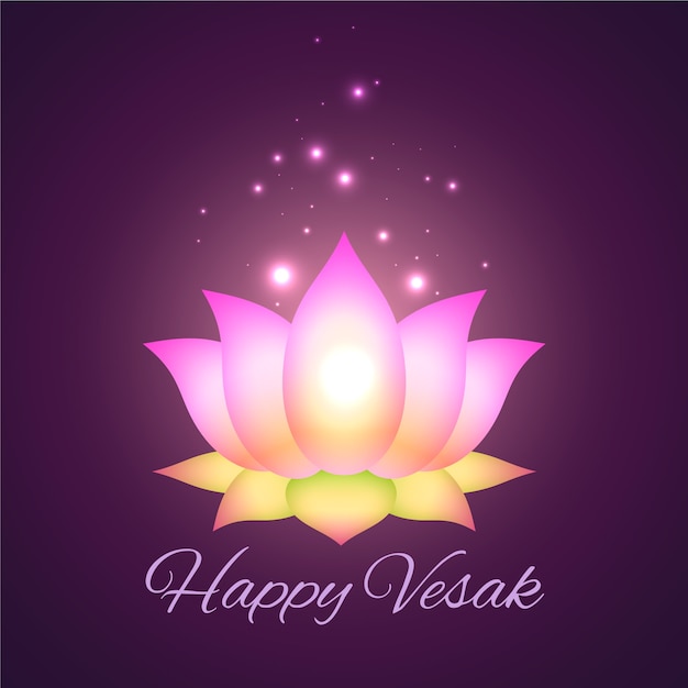 Free vector flat vesak cultural background