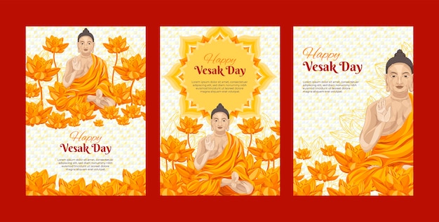 평면 vesak 하루 인사말 카드 서식 파일