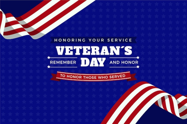 Free vector flat veteran's day background