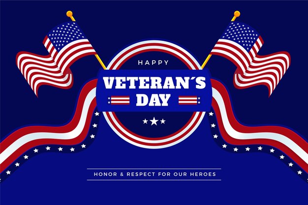 Flat veteran's day background