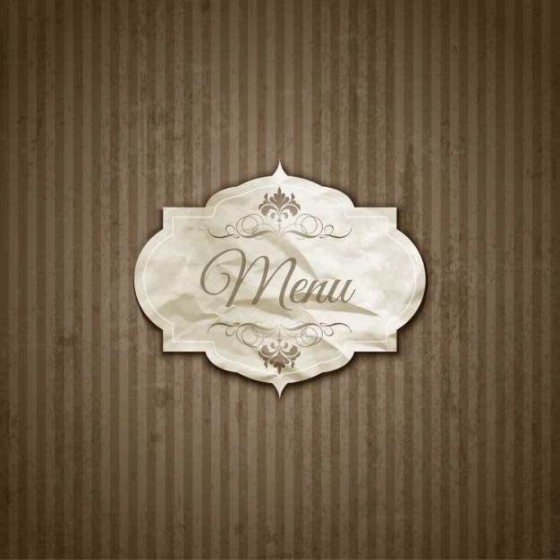 Piatto vintage restaurant menu