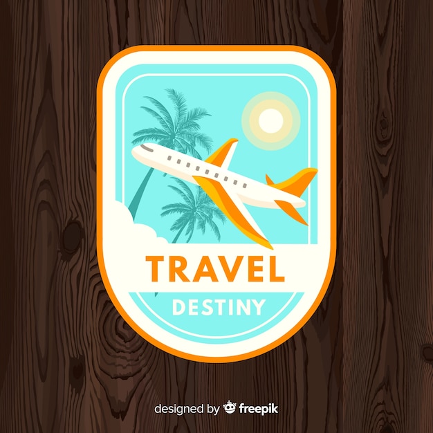 Flat vintage travel logo