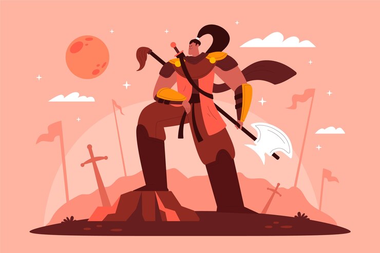 Free Vector flat war background with soldier holding weapon