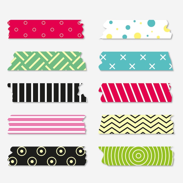 Flat washi tape collection