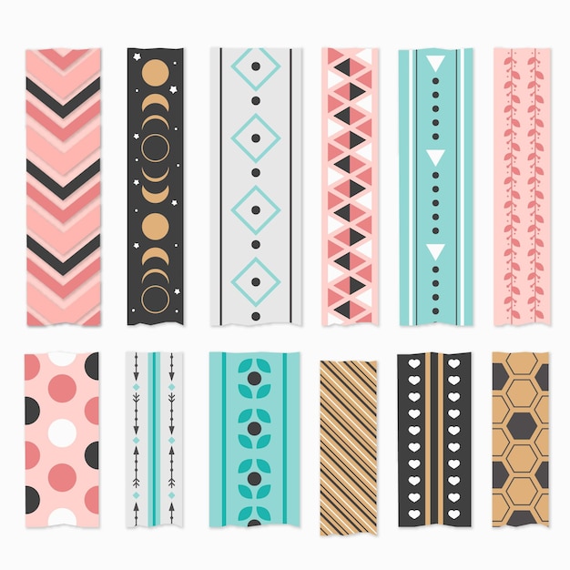 Flat washi tape collection