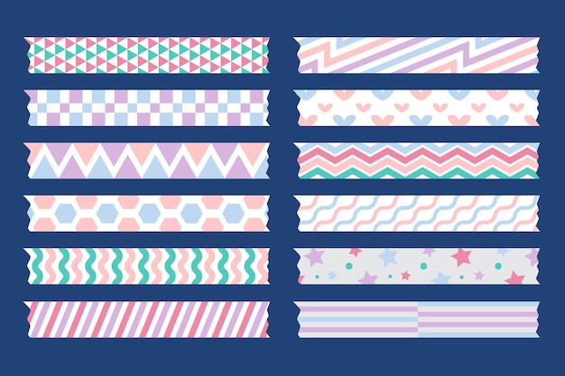 Flat washi tape pack