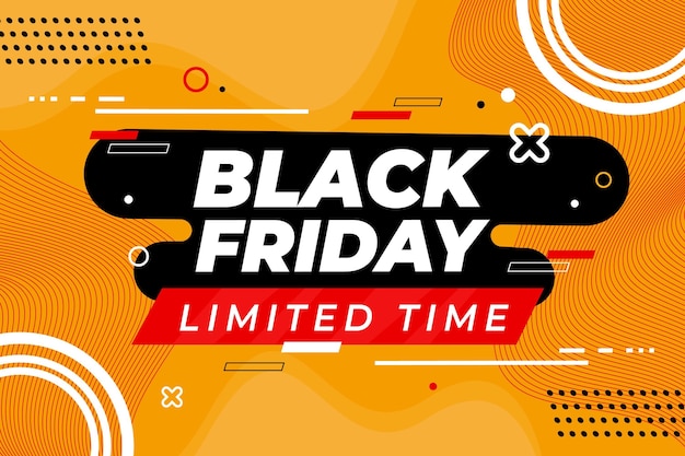 Free vector flat wavy black friday background