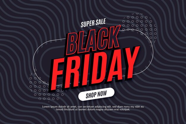 flat wavy black friday background