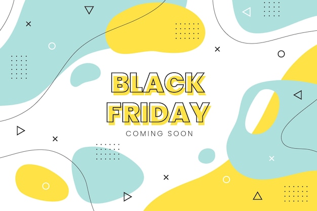 Free vector flat wavy black friday background