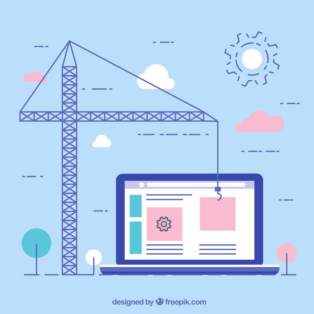 Flat web design concept