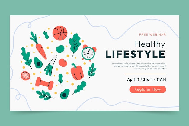 Flat webinar template for world health day celebration