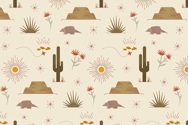 Free vector flat western pattern design