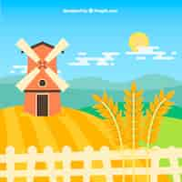 Free vector flat wheat background