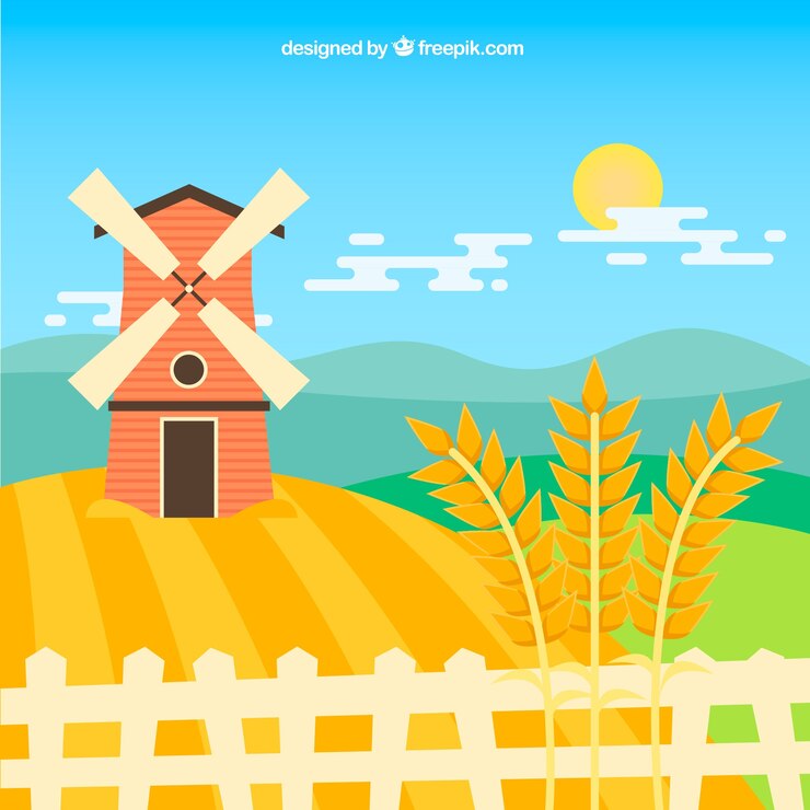Free Vector flat wheat background