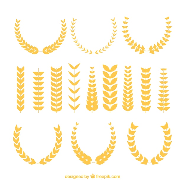 Бесплатное векторное изображение Сбор плоской пшеницы