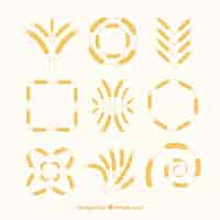 Free vector flat wheat collection