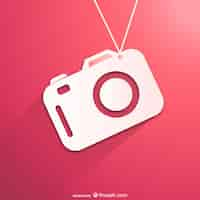 Free vector flat white camera