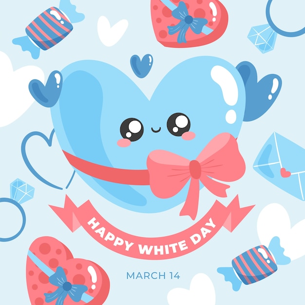 Free vector flat white day illustration