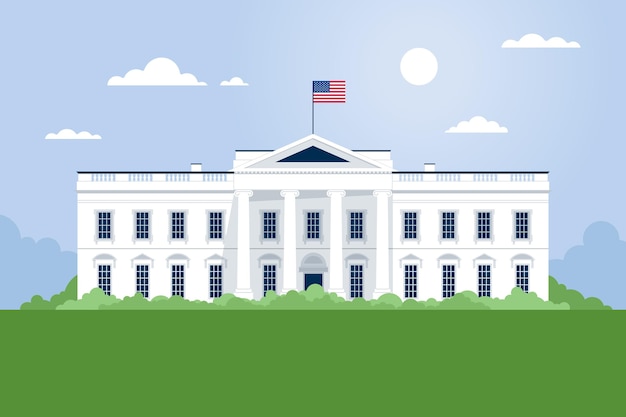 Free vector flat white house illustration