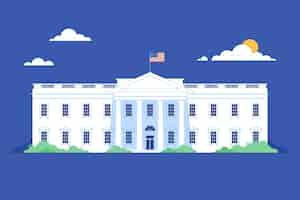 Free vector flat white house illustration