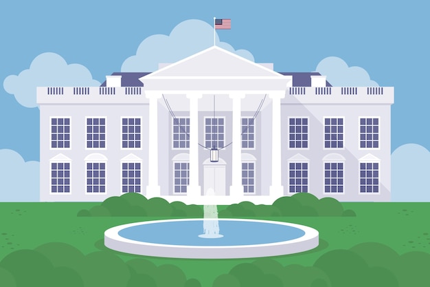 Free vector flat white house illustration