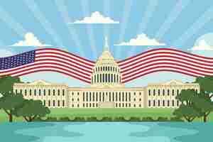 Free vector flat white house illustration