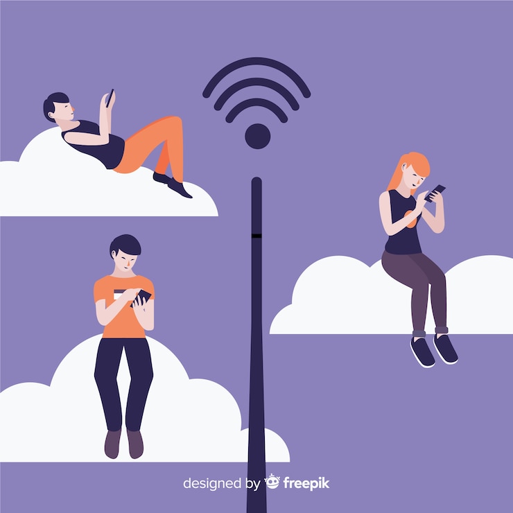 Free Vector flat wifi concept