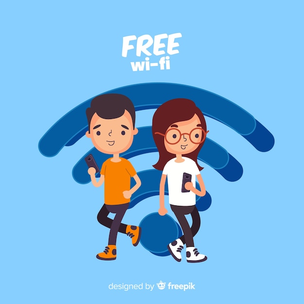 Free vector flat wifi concept