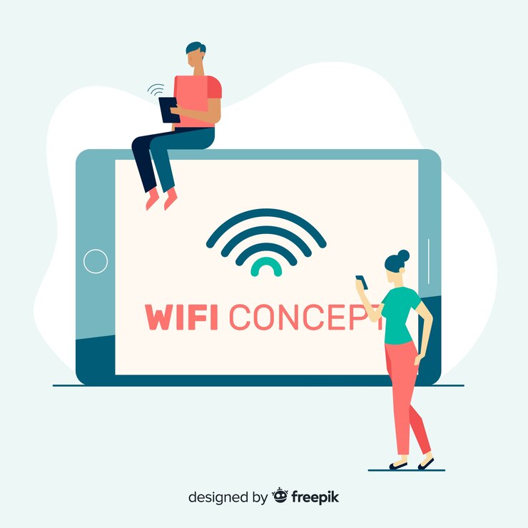 Free Vector flat wifi concept