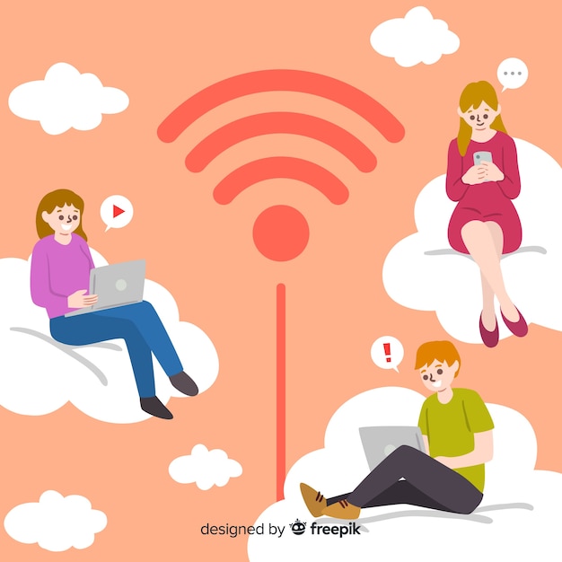 Free vector flat wifi concept