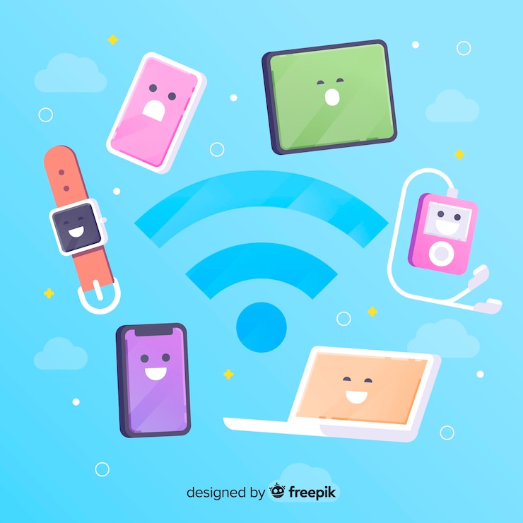 無料Vector 信号とフラットのwifiゾーンのコンセプト