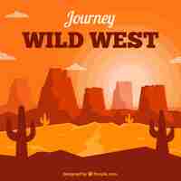 Free vector flat wild west background