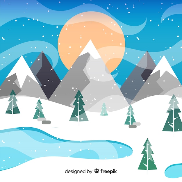 Free vector flat winter background