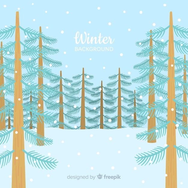 Free vector flat winter background