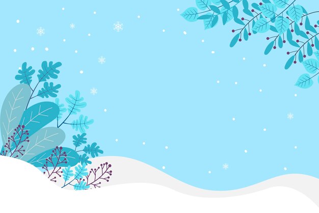 Free Vector flat winter background