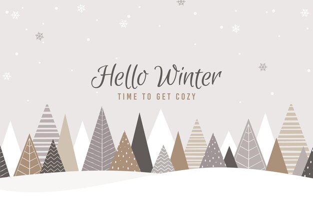 Flat winter background