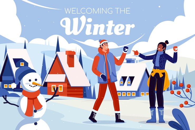 Free Vector flat winter background