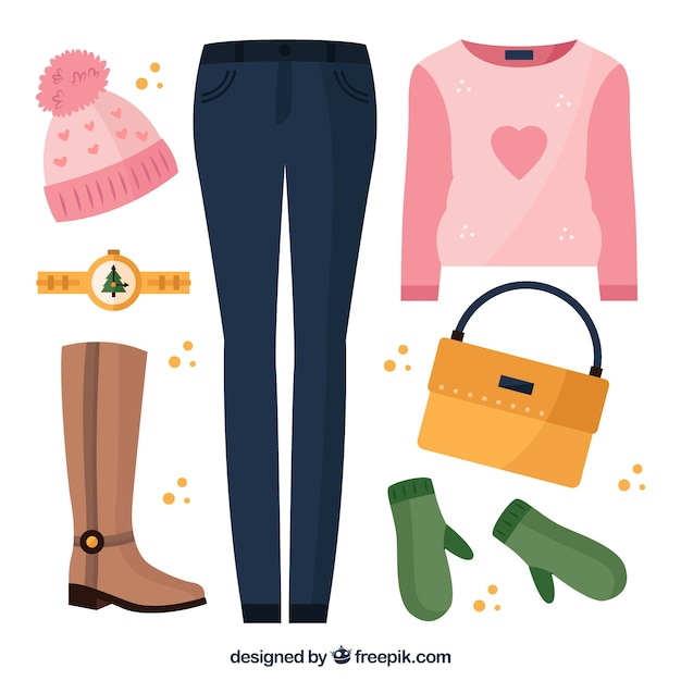 Flat winter clothes for women