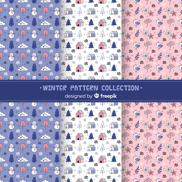 Flat winter pattern collection