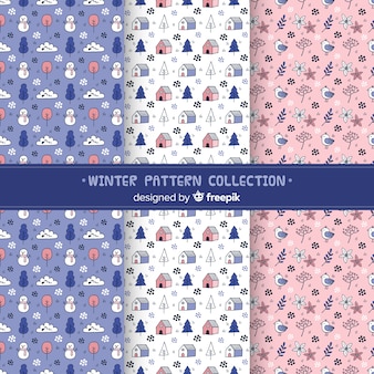 Flat winter pattern collection